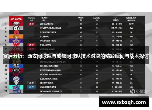 赛后分析：西安网球队与成都网球队技术对决的精彩瞬间与战术探讨